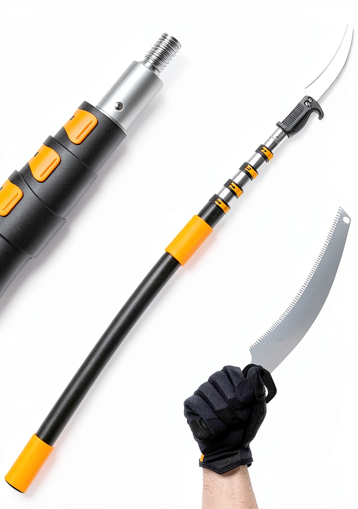 Buyplus manual pole saw pruner in use