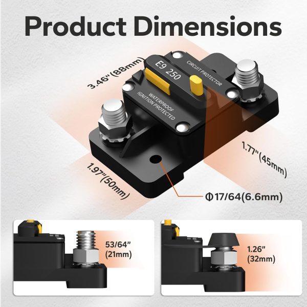 250A DC Circuit Breaker LiTime 48V Surface Mount-1