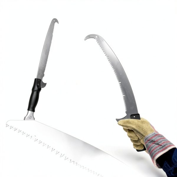 SISUPASSIE Manual Pole Saws Black and Silver Carbon Steel-2
