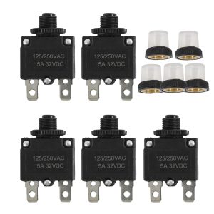 Tiwerlfe 5A Circuit Breaker Black Compact Design-0