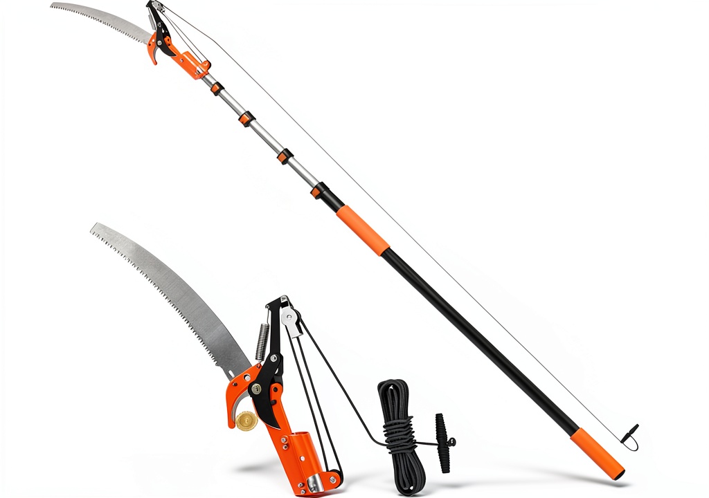 LAANPOLE 20FT tree trimmer pole saw in use
