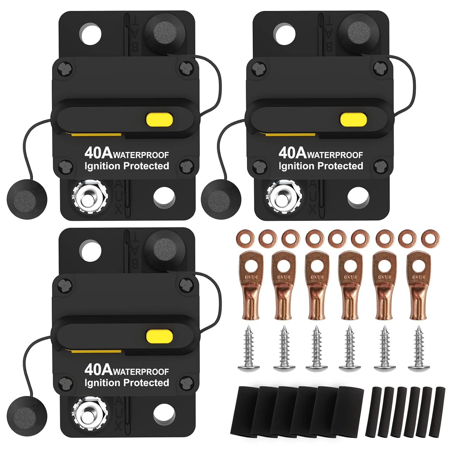 M1A2 40A circuit breaker installed in a marine panel