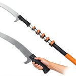 SISUPASSIE Manual Pole Saws Black and Silver Carbon Steel-0