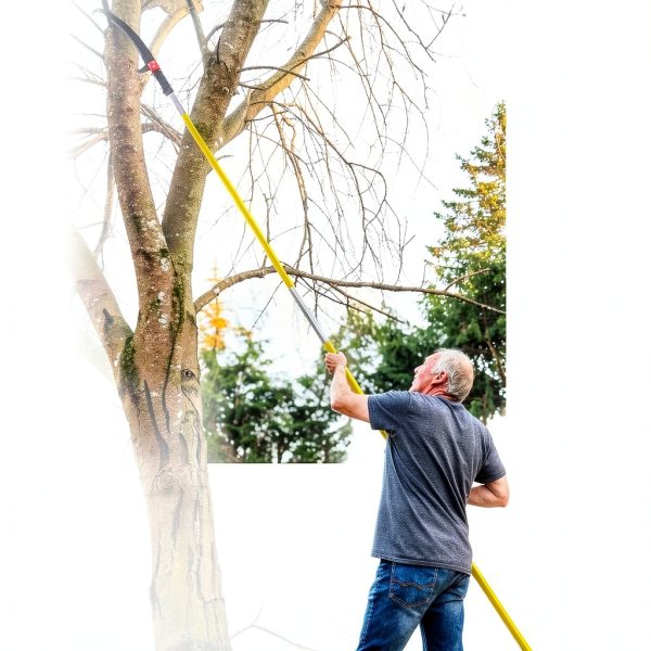HLHgirl Manual Pole Saws for Tree Trimming Yellow-2