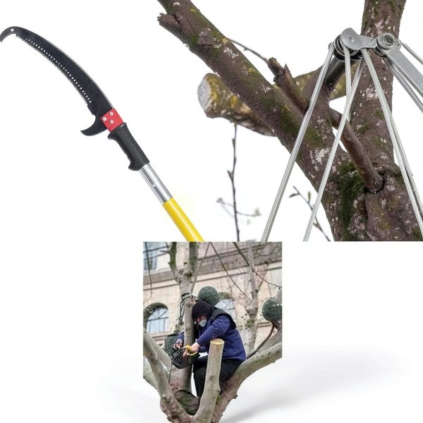 HLHgirl Manual Pole Saws for Tree Trimming Yellow-6